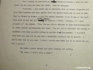 Gone with the Wind Manuscript