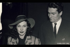 Vivien Leigh and Laurence Olivier on the set of That Hamilton Woman