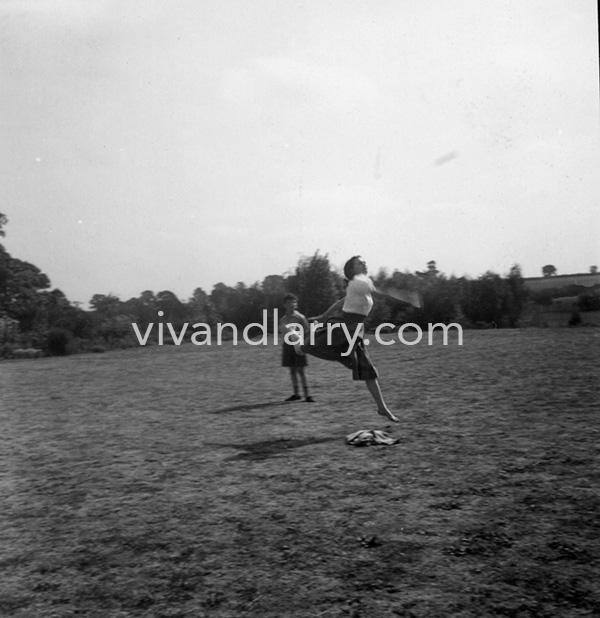 Vivien Leigh plays cricket at Notley Abbey